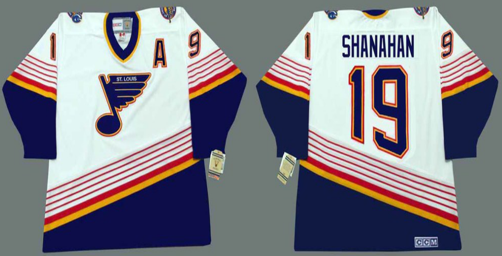 2019 Men St.Louis Blues 19 Shanahan white CCM NHL jerseys